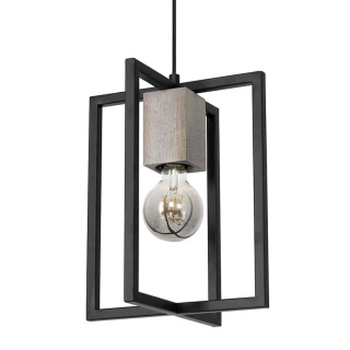 Lampa wisząca Ralph - zwis 1xE27 czarna 25 cm Milagro