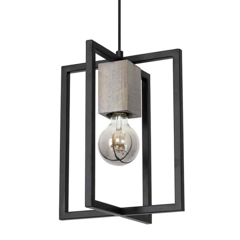 Lampa wisząca Ralph - zwis 1xE27 czarna 25 cm Milagro