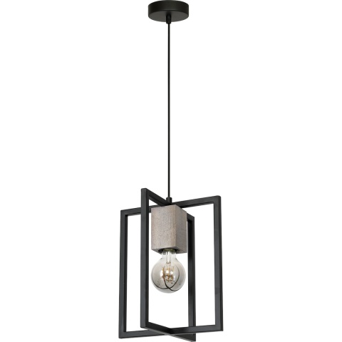 Lampa wisząca Ralph - zwis 1xE27 czarna 25 cm Milagro