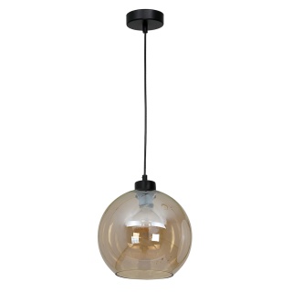 Lampa wisząca SOFIA AMBER - zwis 1xE27 czarna 25 cm Milagro