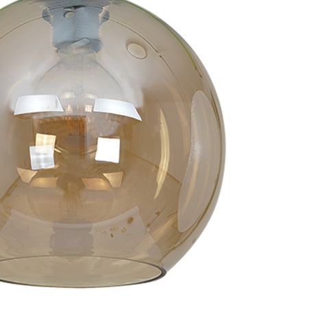 Lampa wisząca SOFIA AMBER - zwis 1xE27 czarna 25 cm Milagro