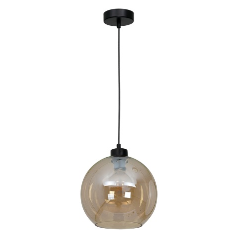 Lampa wisząca SOFIA AMBER - zwis 1xE27 czarna 25 cm Milagro