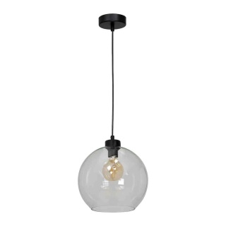 Lampa wisząca SOFIA CLEAR - zwis 1xE27 czarna 25 cm Milagro
