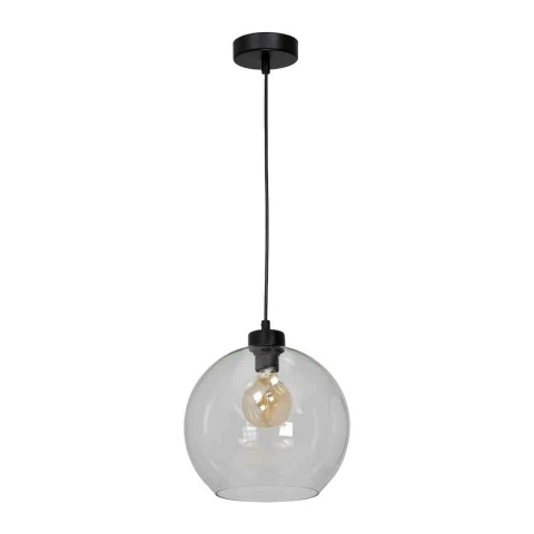 Lampa wisząca SOFIA CLEAR - zwis 1xE27 czarna 25 cm Milagro