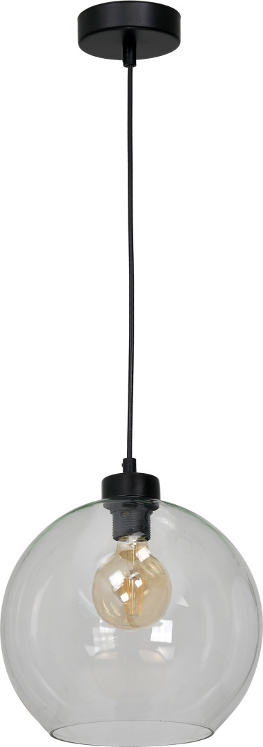 Lampa wisząca SOFIA CLEAR - zwis 1xE27 czarna 25 cm Milagro