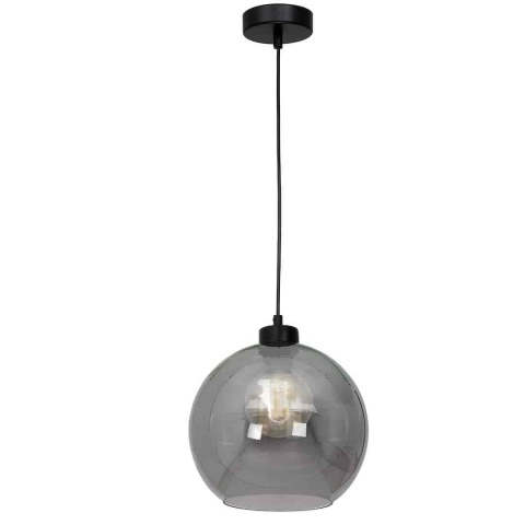 Lampa wisząca SOFIA SMOKED - zwis 1xE27 czarna 25 cm Milagro