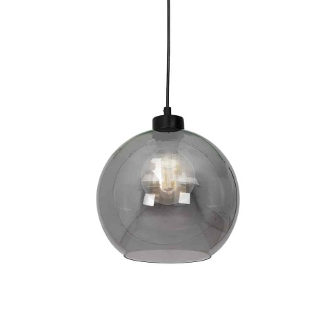 Lampa wisząca SOFIA SMOKED - zwis 1xE27 czarna 25 cm Milagro