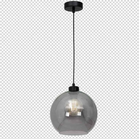 Lampa wisząca SOFIA SMOKED - zwis 1xE27 czarna 25 cm Milagro