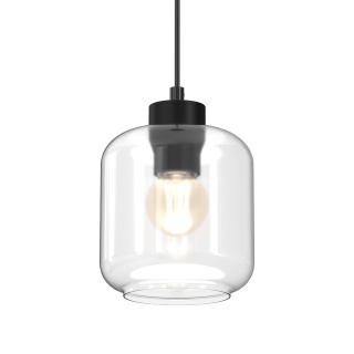 Lampa wisząca SOMBRA CLEAR - zwis 1xE27 czarna 16 cm Milagro