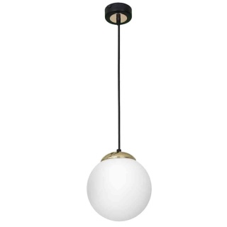 Lampa wisząca SPARTA - zwis 1xE27 czarno-złota 25 cm Milagro