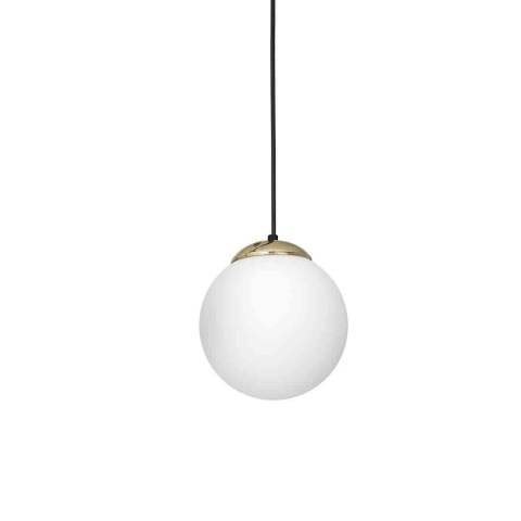 Lampa wisząca SPARTA - zwis 1xE27 czarno-złota 25 cm Milagro