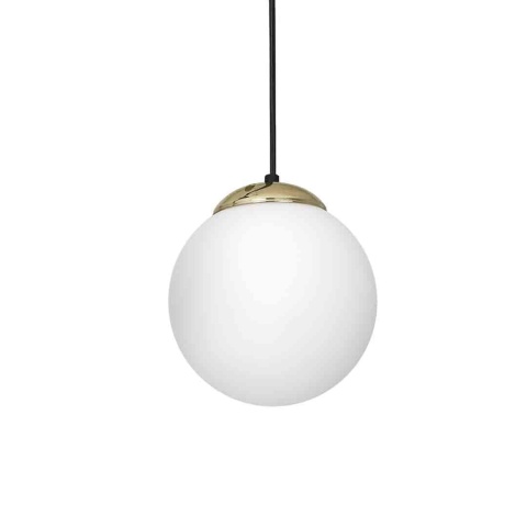 Lampa wisząca SPARTA - zwis 1xE27 czarno-złota 25 cm Milagro