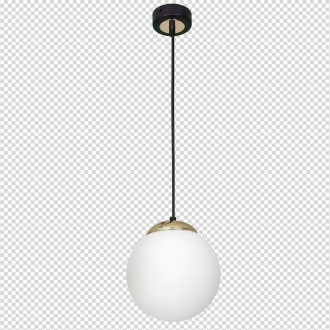 Lampa wisząca SPARTA - zwis 1xE27 czarno-złota 25 cm Milagro