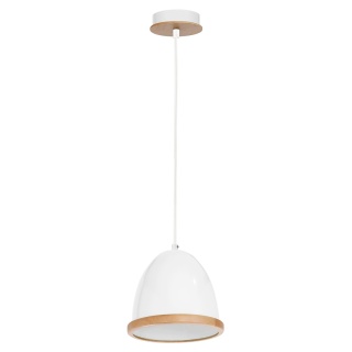 Lampa wisząca STUDIO - zwis 1xE27 biała 21 cm Milagro
