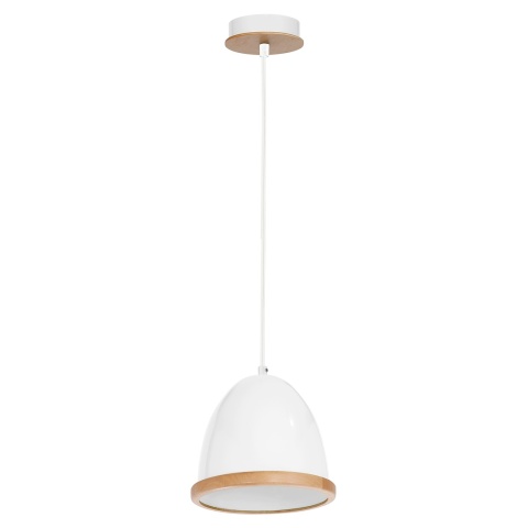 Lampa wisząca STUDIO - zwis 1xE27 biała 21 cm Milagro