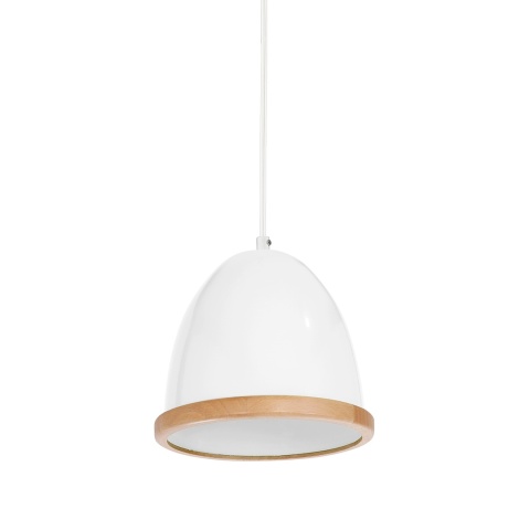Lampa wisząca STUDIO - zwis 1xE27 biała 21 cm Milagro