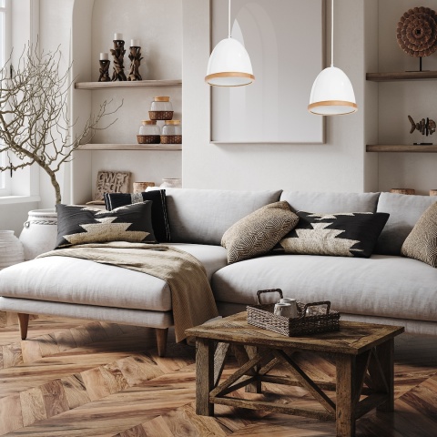 Lampa wisząca STUDIO - zwis 1xE27 biała 21 cm Milagro