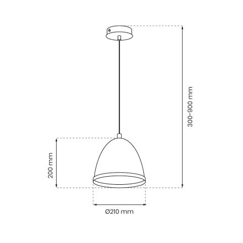 Lampa wisząca STUDIO - zwis 1xE27 biała 21 cm Milagro