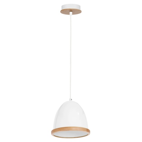 Lampa wisząca STUDIO - zwis 1xE27 biała 21 cm Milagro