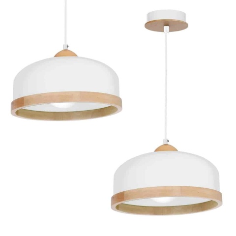 Lampa wisząca STUDIO - zwis 1xE27 biała 32 cm Milagro