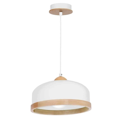 Lampa wisząca STUDIO - zwis 1xE27 biała 32 cm Milagro
