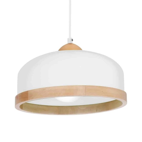 Lampa wisząca STUDIO - zwis 1xE27 biała 32 cm Milagro
