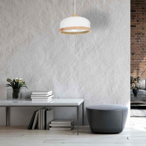 Lampa wisząca STUDIO - zwis 1xE27 biała 32 cm Milagro