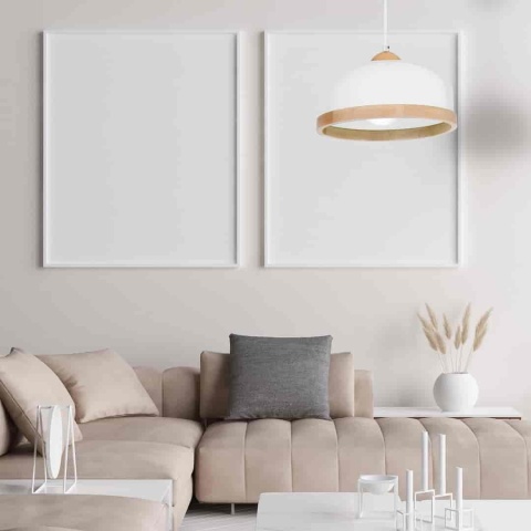 Lampa wisząca STUDIO - zwis 1xE27 biała 32 cm Milagro