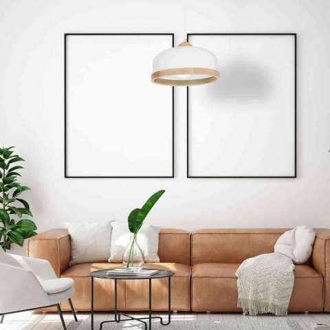 Lampa wisząca STUDIO - zwis 1xE27 biała 32 cm Milagro