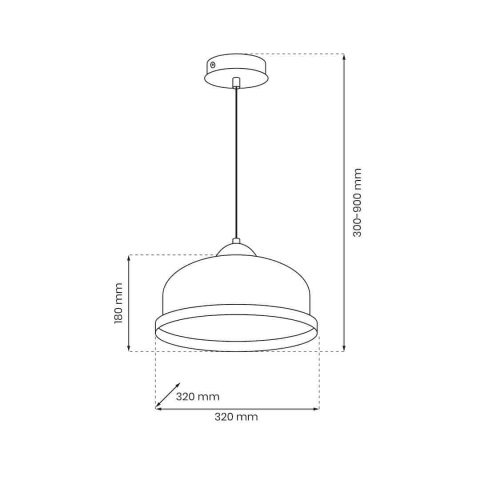 Lampa wisząca STUDIO - zwis 1xE27 biała 32 cm Milagro