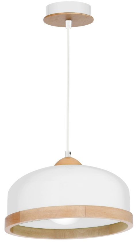 Lampa wisząca STUDIO - zwis 1xE27 biała 32 cm Milagro
