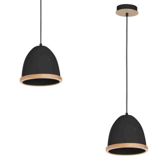 Lampa wisząca STUDIO - zwis 1xE27 czarna 21 cm Milagro