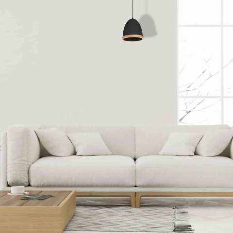 Lampa wisząca STUDIO - zwis 1xE27 czarna 21 cm Milagro