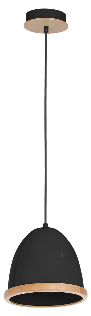 Lampa wisząca STUDIO - zwis 1xE27 czarna 21 cm Milagro