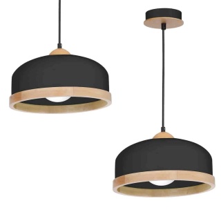 Lampa wisząca STUDIO - zwis 1xE27 czarna 32 cm Milagro