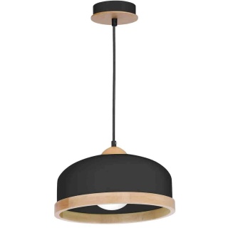 Lampa wisząca STUDIO - zwis 1xE27 czarna 32 cm Milagro