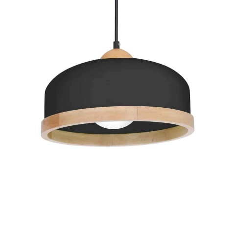 Lampa wisząca STUDIO - zwis 1xE27 czarna 32 cm Milagro