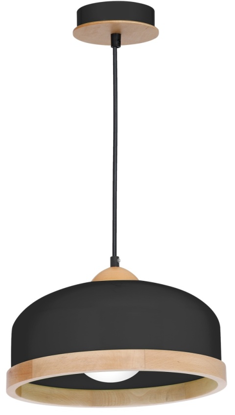 Lampa wisząca STUDIO - zwis 1xE27 czarna 32 cm Milagro
