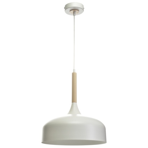 Lampa wisząca TAYLOR - zwis 1xE27 biała 30 cm Milagro
