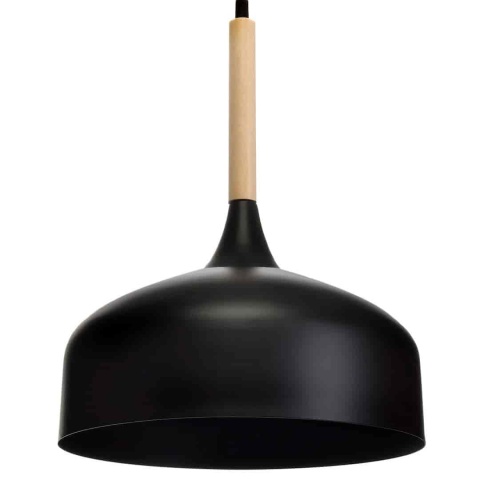 Lampa wisząca TAYLOR - zwis 1xE27 czarna 30 cm Milagro