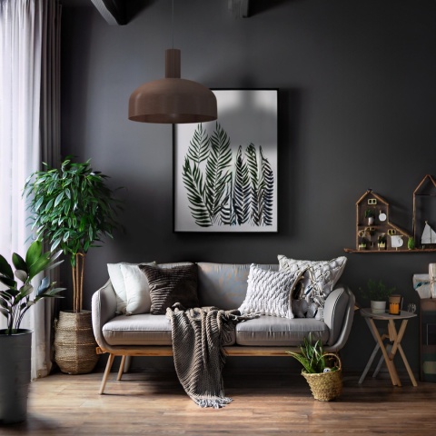 Lampa wisząca VISBY CZEKOLADOWY - zwis 1xE27 czekoladowa 30 cm Milagro