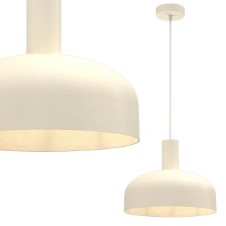 Lampa wisząca VISBY KRAEMOWA - zwis 1xE27 kremowa 30 cm Milagro