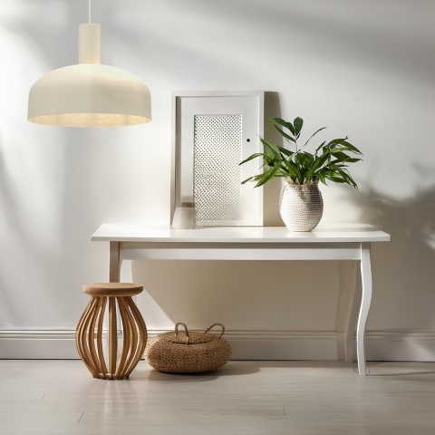 Lampa wisząca VISBY KRAEMOWA - zwis 1xE27 kremowa 30 cm Milagro