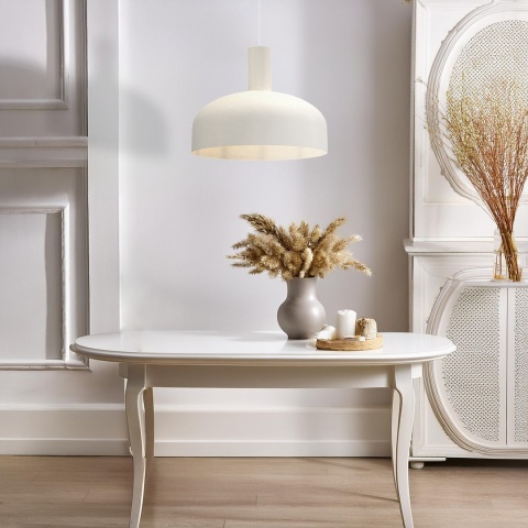 Lampa wisząca VISBY KRAEMOWA - zwis 1xE27 kremowa 30 cm Milagro