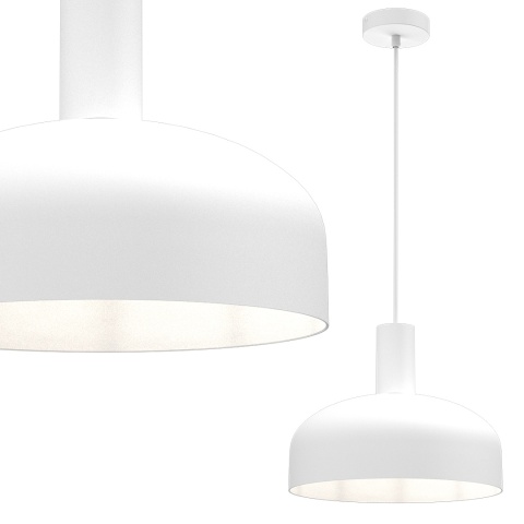 Lampa wisząca VISBY - zwis 1xE27 biała 30 cm Milagro