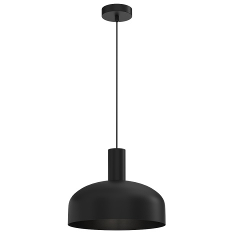 Lampa wisząca VISBY - zwis 1xE27 czarna 30 cm Milagro