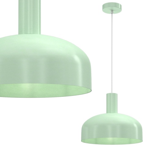Lampa wisząca VISBY - zwis 1xE27 miętowa 30 cm Milagro