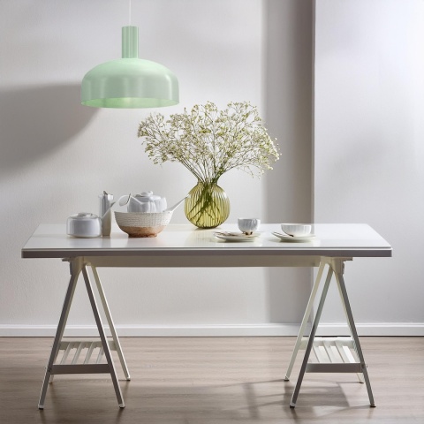Lampa wisząca VISBY - zwis 1xE27 miętowa 30 cm Milagro