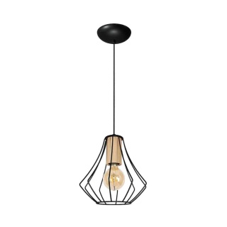 Lampa wisząca WILL - zwis 1xE27 czarna 24 cm Milagro