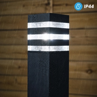 Lampa Ogrodowa Słupek Zewnętrzny Stojący E27 LED Czarny Kwadratowy 60cm TAXUS